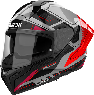 Мотошлем Airoh Matryx Rocket MXRK55-XXL (XXL, красный флуоресцентный глянец) - 