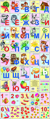 

Развивающий плакат, Азбука и счет, твердая обложка