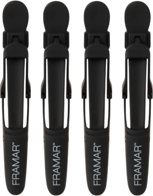 Набор зажимов для волос FRAMAR Gator Grips Black (4шт) - 