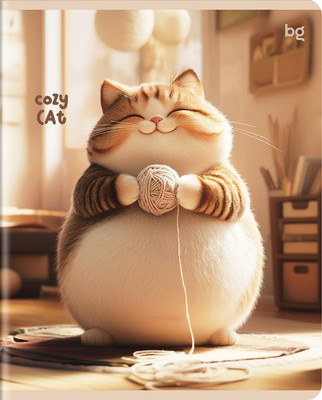Тетрадь BG Cozy Cat / Т5ск48_вл 57629 (48л, клетка, выборочный лак) - 