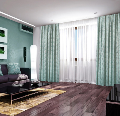 Комплект штор Primavelle Livia 140х270 / 61471427-45fl (фолиаж бирюзовый) - 