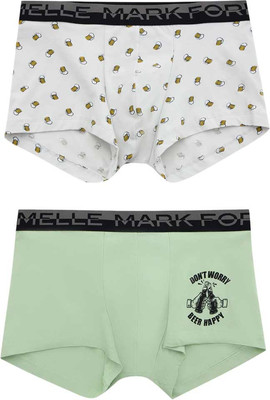 Комплект мужских трусов Mark Formelle 411215-2 (р.102-112, зеленая дымка/пиво на светло-сером) -