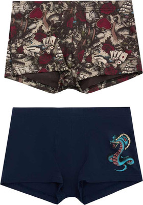 Комплект мужских трусов Mark Formelle 411229-2 (р.102-112, темно-синий/тату винтаж) -