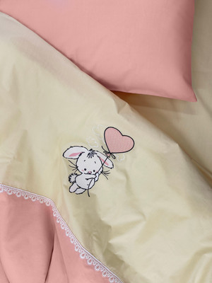 

Комплект постельный для малышей, Bunny с бортиками и кармашком / 115124291-43B
