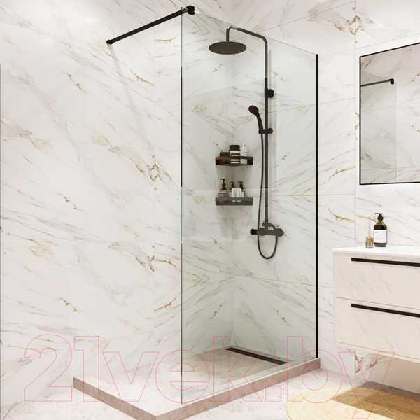 Купить Душевая стенка Benetto BEN-602 BLC 80х200 в Гомеле