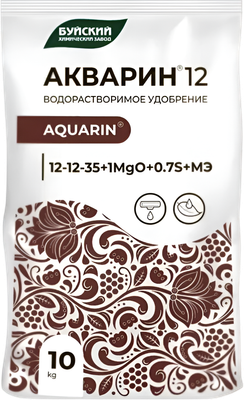 Удобрение Акварин Водорастворимое КМУ 12-12-35+ТЕ (20кг) - 