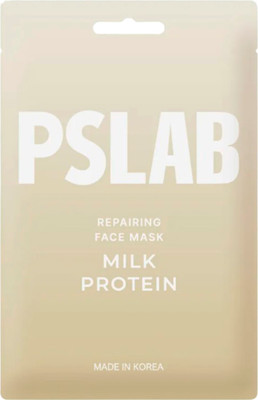 Маска для лица тканевая Pslab Milk Protein Восстанавливающая (23мл) -