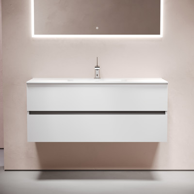 Тумба с умывальником Sancos Urban / UR120-1W + CN7006 (белый глянец) - 