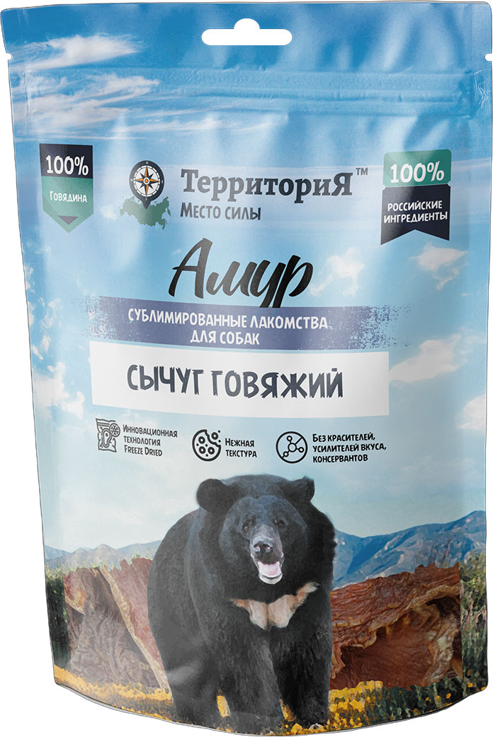 Лакомство для собак ТерриториЯ Сычуг говяжий Амур / 218439 (40г)