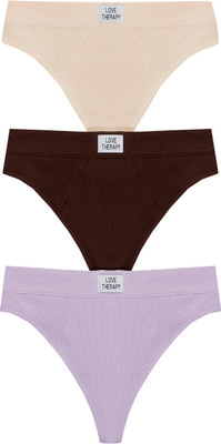 Комплект женских трусов Mark Formelle 412492-3 (р.94, светло-фиолетовый/декор) - 