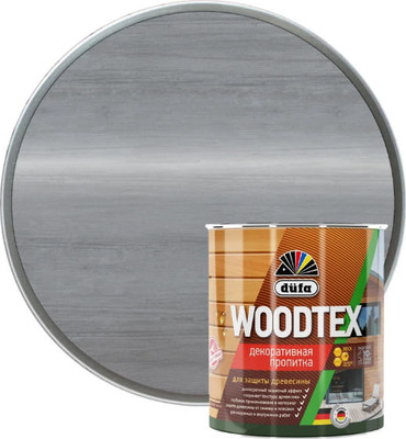 Пропитка для дерева Dufa Wood Tex (900мл, серый) - 