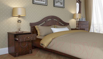 Комплект мебели для спальни Империал Александрина с ОМ ШК-4 (орех/золото)
