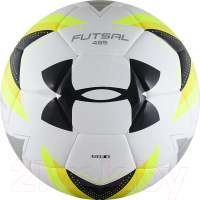 Мяч для футзала Under Armour Armour Futsal 495 / 1311164-100 (размер 4, белый/желтый/серый/черный)