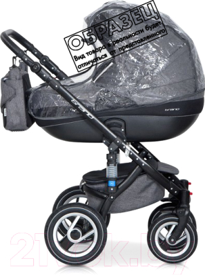 Детская универсальная коляска Riko Brano Silver 2 в 1 (Black)
