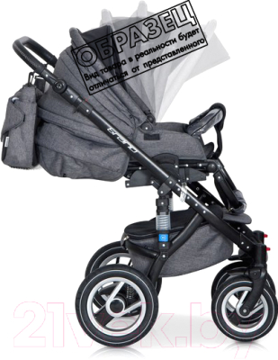 Детская универсальная коляска Riko Brano Silver 2 в 1 (Black)