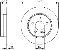 Тормозной диск Bosch 0986479S96 - 