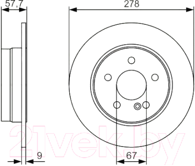 Тормозной диск Bosch 0986479S96