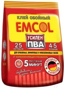 

Клей для обоев Emcol, Бесцветный, Сила ПВА универсальный