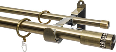 Карниз для штор Sundays Home Волна Имидж 25мм+16мм двухрядный (антик, 4м) - 