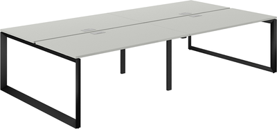 Комплект письменных столов Norden 320х143.8х75 / PR.256.SH.O59.BL (черный/серый бархат) - 