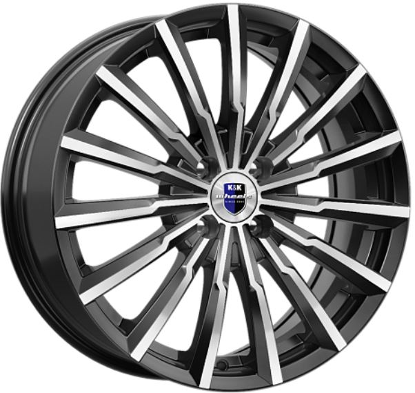 Литой диск K&K Акцент 14x5.5" 4x100мм DIA 60.1мм ET 43мм Алмаз черный