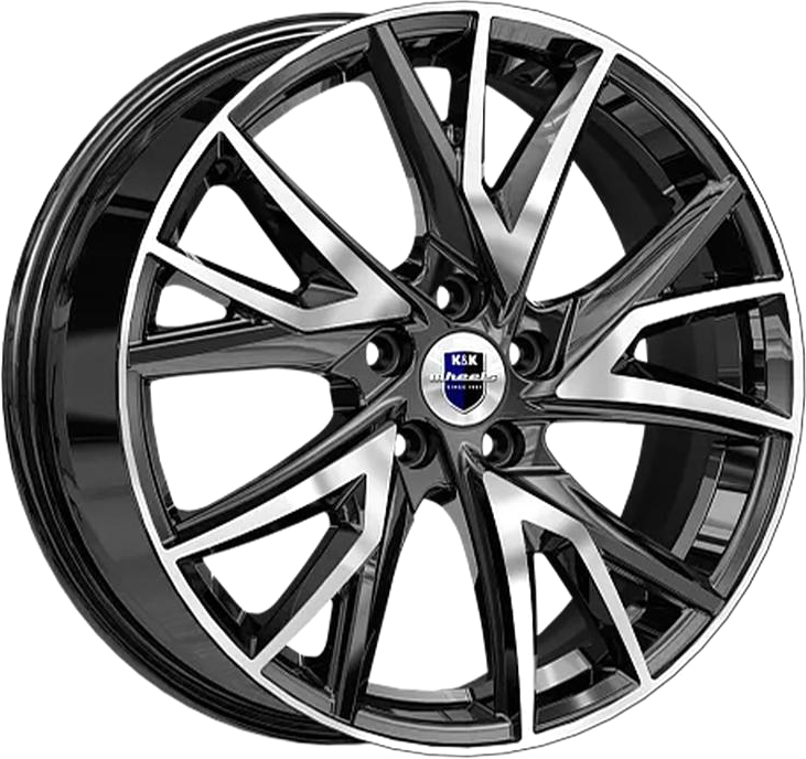 Литой диск K&K Кайлас 18x6.5" 5x108мм DIA 63.35мм ET 50мм Алмаз черный