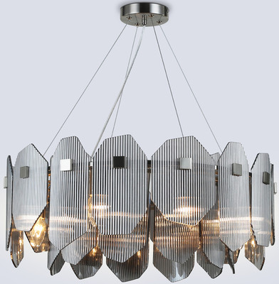 Люстра Ambrella LH31203/8 SN/SM (сатин никель/дымчатый) -