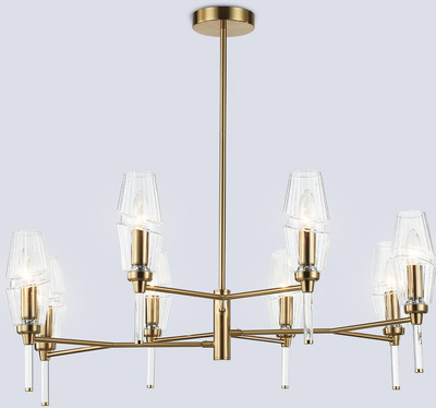 Люстра Ambrella LH55202/8 BS/CL (латунь/прозрачны) -