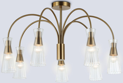 Люстра Ambrella LH55703/7 BS/CL (латунь/прозрачный) -