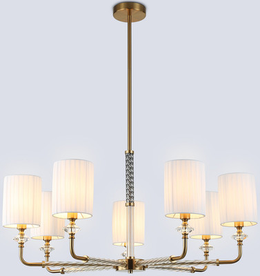 Люстра Ambrella LH71503/7 BS/FR (латунь/белый матовый) -