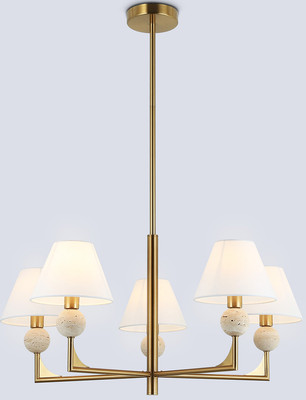 Люстра Ambrella LH75159/5 BS/FR (латунь/белый матовый) -