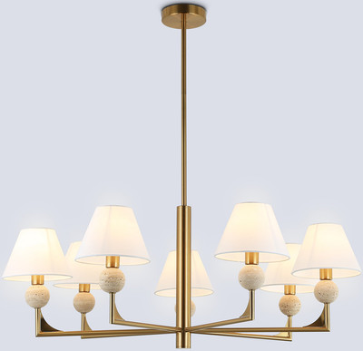 Люстра Ambrella LH75162/7 BS/FR (латунь/белый матовый) -