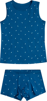 Комплект бельевой детский Mark Formelle 443002 (р.134-68-60, молнии на синем) - 