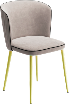 Стул Табурет Милано (бренди 4/кант черный/каркас золотистый) - 