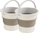 Набор складных ведер Sundays Большое / TBD0603930601D + Среднее / TBD0603930501D (17л+10л, белый/серый) - 