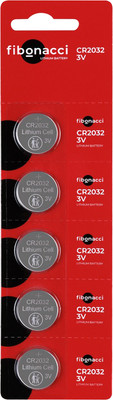 Комплект батареек Fibonacci CR2032/5B / FB-2032-5B (5шт) - 