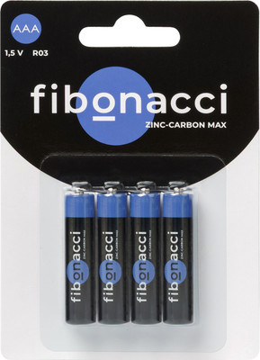 Комплект батареек Fibonacci R03/4B AAA / FB-R3M-BL4 (4шт) - 