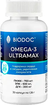 Жирные кислоты Biodoc Omega 3 Ultramax (30 капсул) - 
