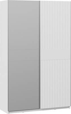 Шкаф-купе ТриЯ Оскар Тиффани Т2 1400 / 282733 (серебристый/белый снег/белый софт) - 