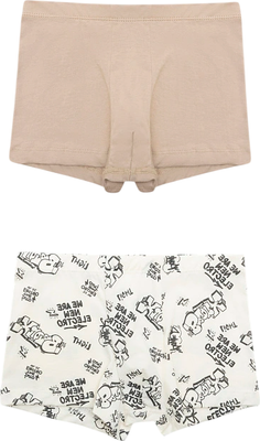 Комплект трусов детских Mark Formelle 413344-2 (р.128-64-57, граффити на молочном/бежевый) -