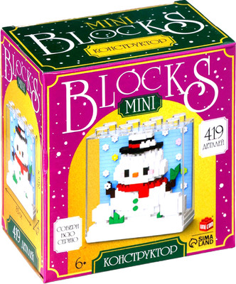 Микроконструктор Unicon Mini Blocks Снеговичок 7260 / 10869352 -