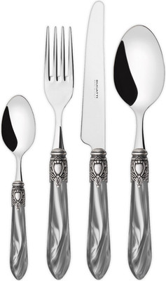 Набор столовых приборов Bugatti Oxford / OXBGM-S3250 (хром/серый/состаренное серебро) - 