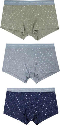 Комплект мужских трусов Mark Formelle 411124-3 (р.90-100, треугольники на серо-зеленом/на сизом/на морском) -