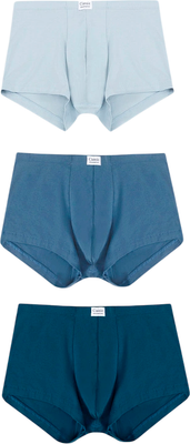 Комплект мужских трусов Mark Formelle 411122-3 (р.102-112, серо-голубой/серо-синий/темная бирюза/декор) -