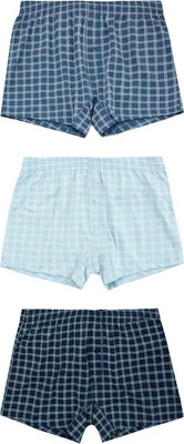 Комплект мужских трусов Mark Formelle 411152-3 (р.106-116, клетка на голубой дымке/на шторме/на море) - 