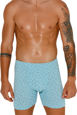 Трусы мужские Mark Formelle 411155 (р.90-100, узор на серо-голубом-1) -