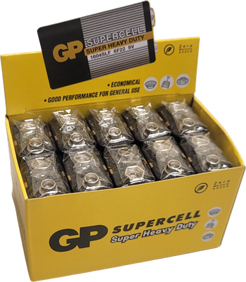 Комплект батареек GP Batteries Supercell 6F22/1604SLF - 