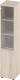 Шкаф-пенал с витриной Славянская столица Б-6.1912.1 (левый, дуб сонома) - 