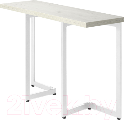 Обеденный стол Millwood Арлен 2 38-76x120x75 (дуб белый Craft/металл белый)