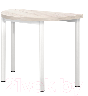 Обеденный стол Millwood Далис 2 (дуб белый Craft/металл белый)
